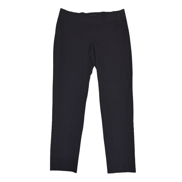 Eileen Fisher Black Slim Pants M Minimalist Stretch Made in USA - Picture 3 of 9